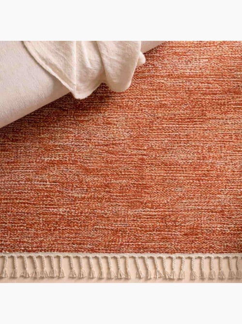 Tapis en coton à franges 60x90cm - Kiabi