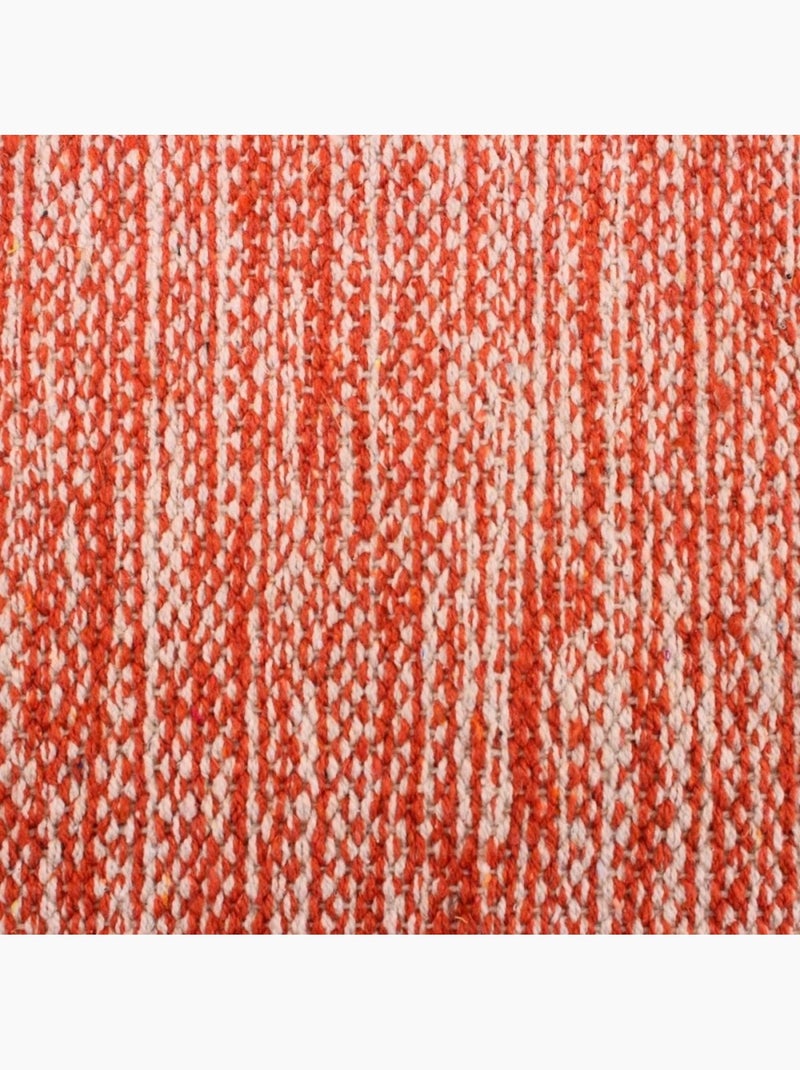 Tapis en coton à franges 60x90cm Rouge - Kiabi