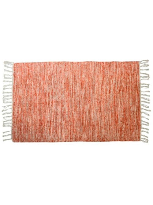 Tapis en coton à franges 60x90cm - Kiabi