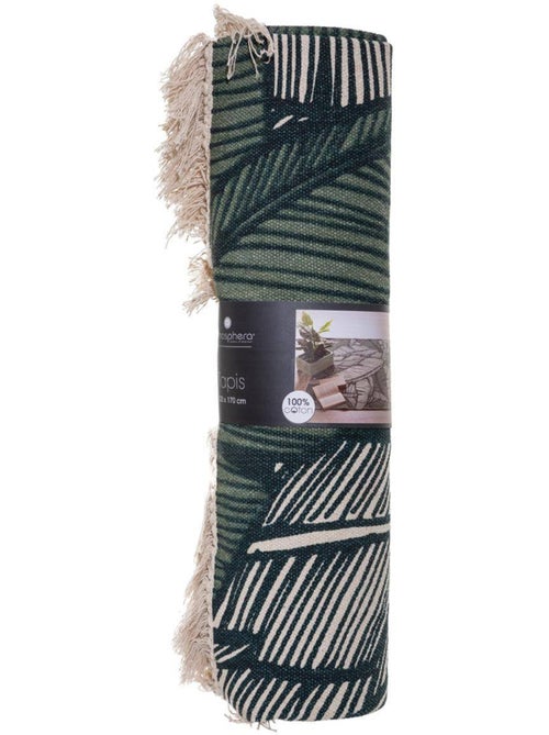 Tapis en coton à franges motifs graphiques wild - Kiabi