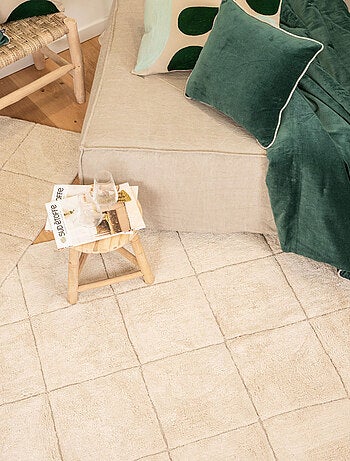 Tapis en coton à motifs carreaux