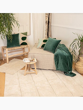 Tapis en coton à motifs carreaux