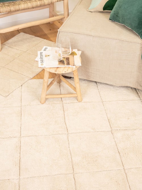 Tapis en coton à motifs carreaux - Kiabi