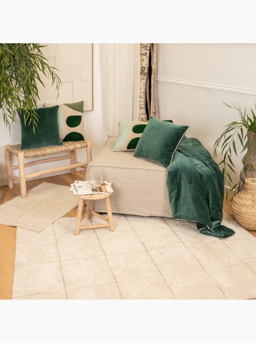 Tapis en coton à motifs carreaux - Kiabi