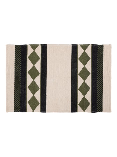 Tapis en coton à motifs géométriques - Kiabi