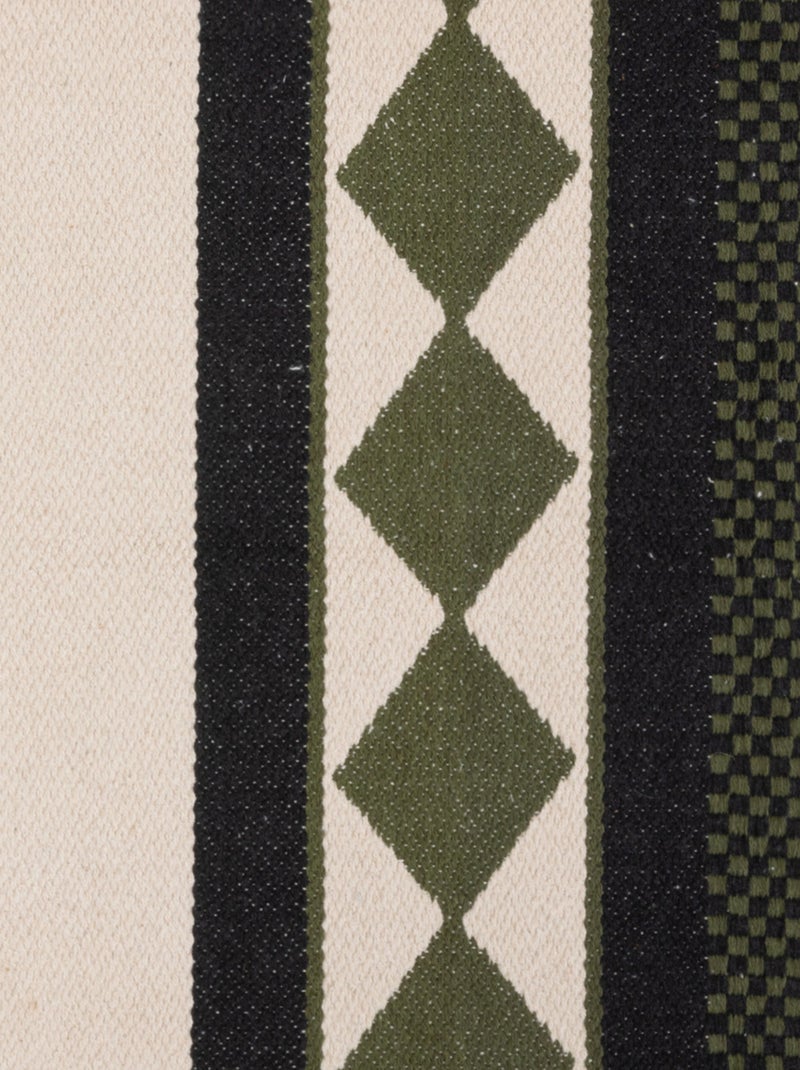 Tapis en coton à motifs géométriques Beige - Kiabi