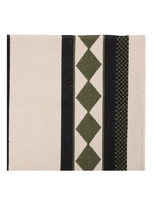 Tapis en coton à motifs géométriques - Kiabi