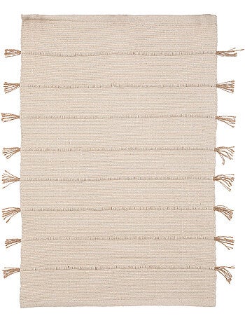 Tapis en coton avec pompon en jute BOX