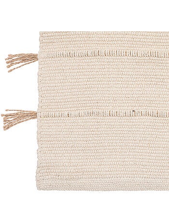 Tapis en coton avec pompon en jute BOX