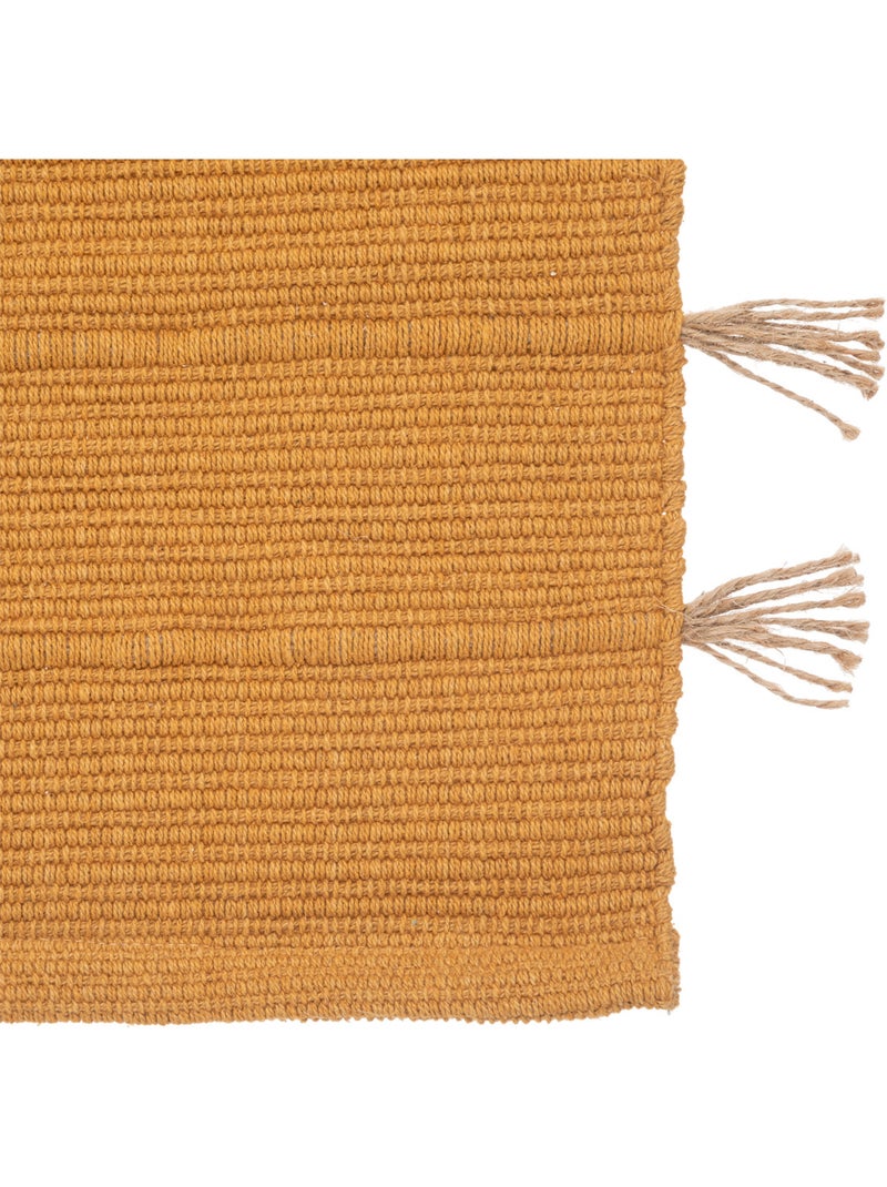 Tapis en coton avec pompon en jute BOX Blanc - Kiabi