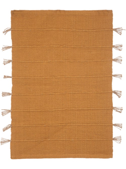 Tapis en coton avec pompon en jute BOX - Kiabi