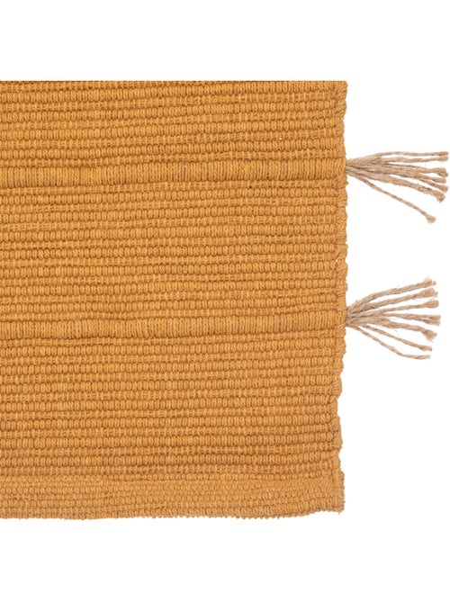 Tapis en coton avec pompon en jute BOX - Kiabi