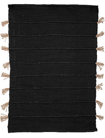 Tapis en coton avec pompon en jute BOX