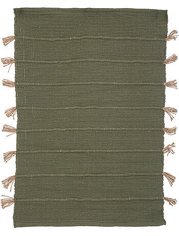 Tapis en coton avec pompon en jute BOX