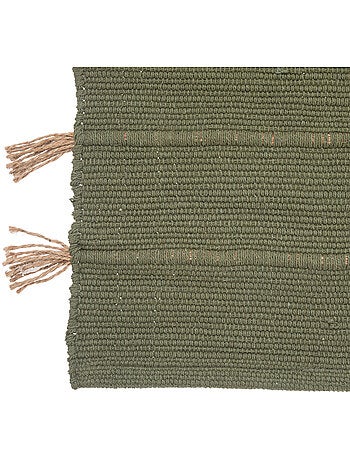 Tapis en coton avec pompon en jute BOX