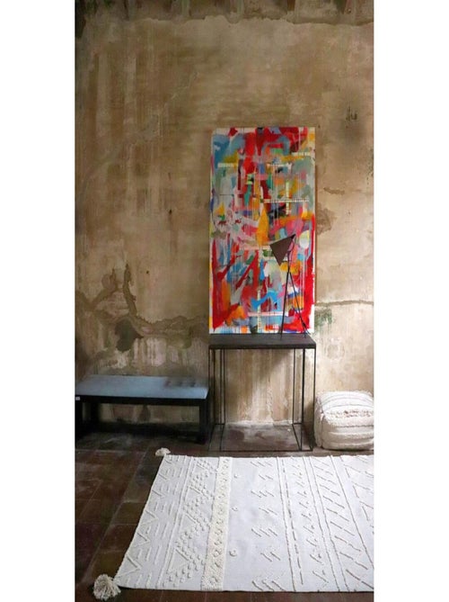 Tapis en coton lavable en machine ethnique Tribu Lorena Canals - Kiabi