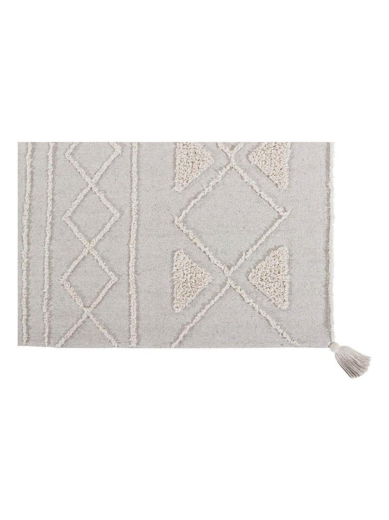 Tapis en coton lavable en machine ethnique Tribu Lorena Canals Beige - Kiabi