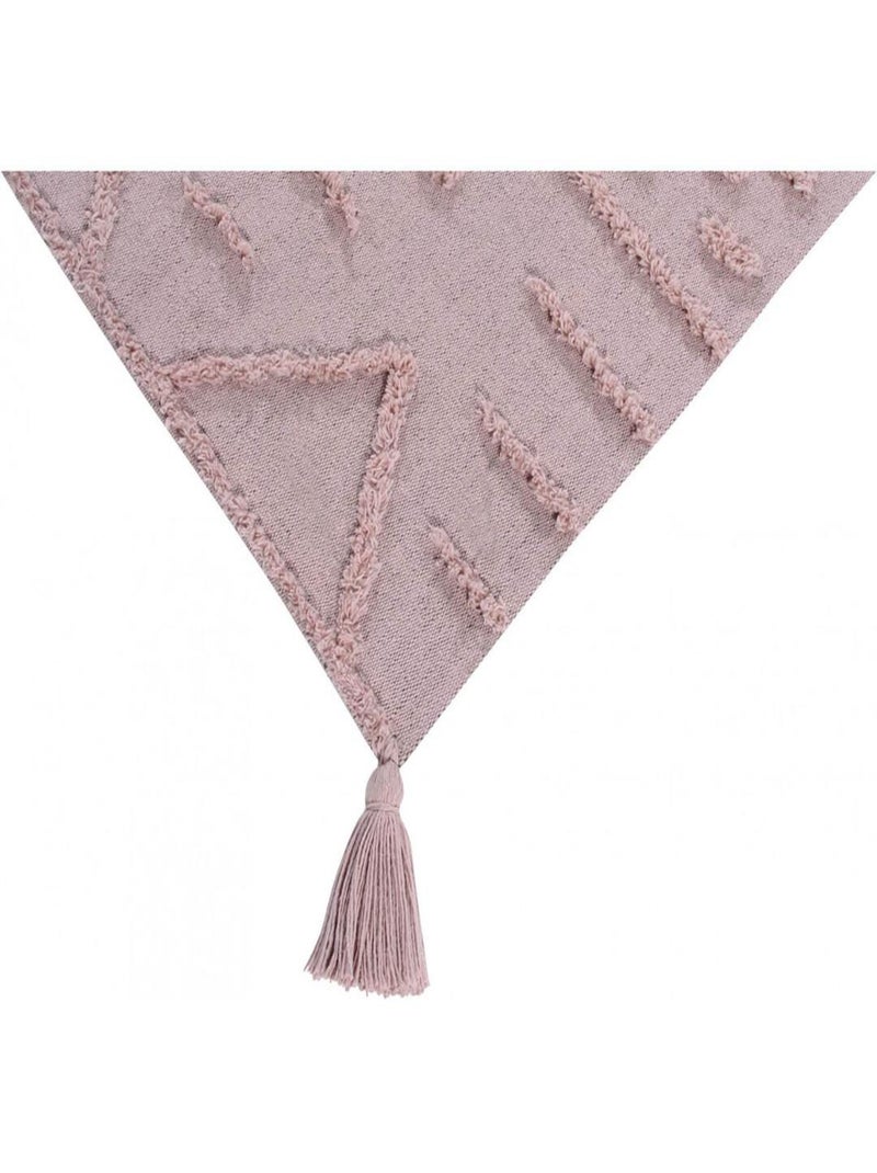 Tapis en coton lavable en machine ethnique Tribu Lorena Canals Noir Rose - Kiabi