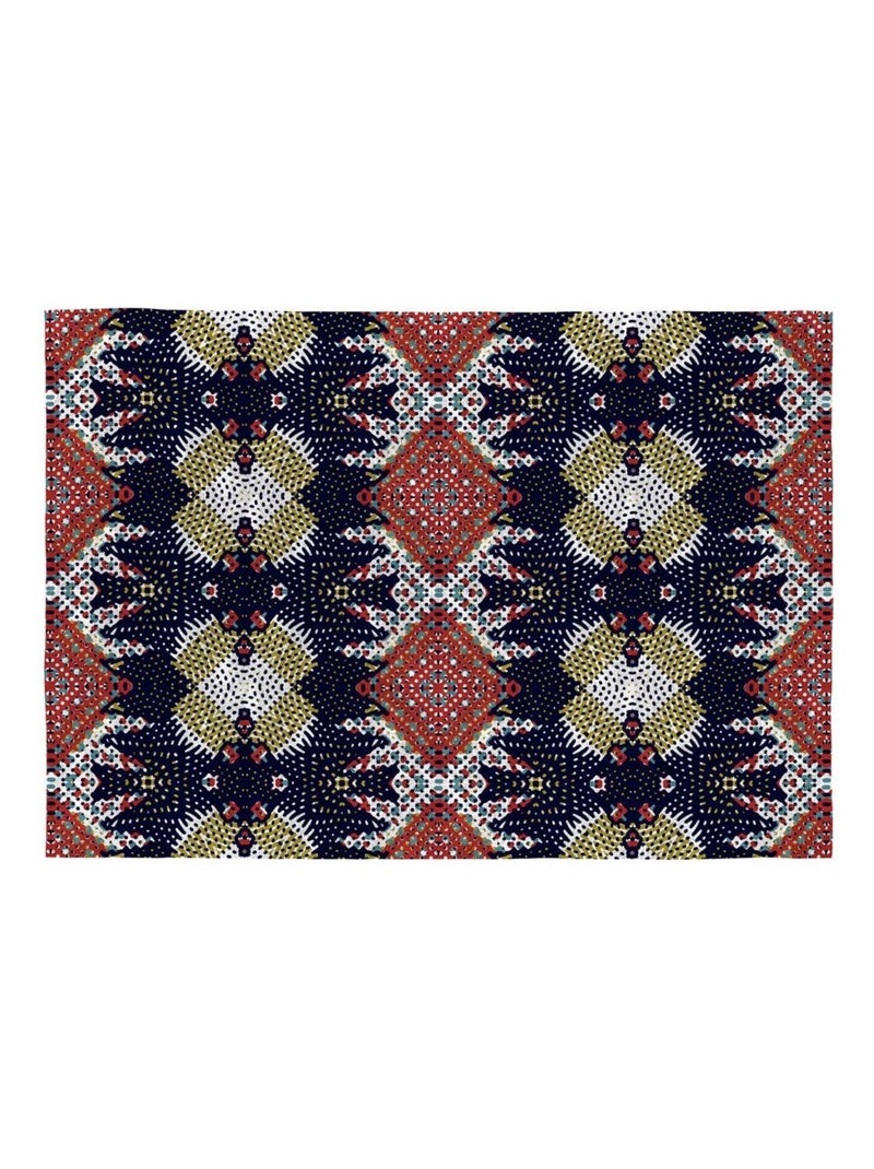 Tapis en coton multicolore plat pour salon Wax Multicolore - Kiabi
