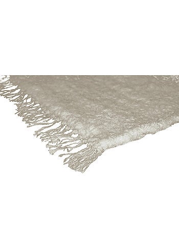 Tapis en coton tissé main avec franges