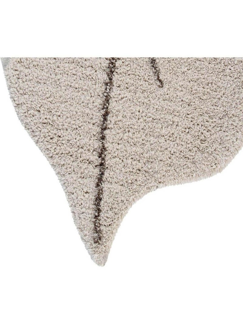 Tapis en forme de feuille pour salon Monstera Lorena Canals Beige - Kiabi