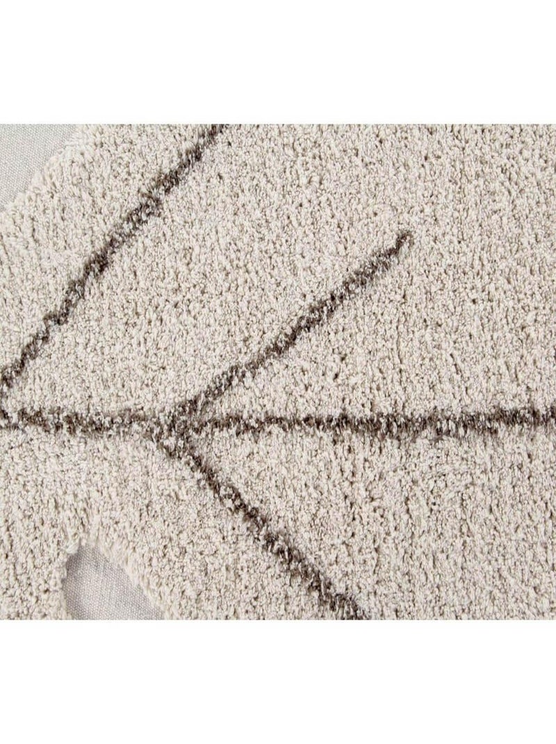 Tapis en forme de feuille pour salon Monstera Lorena Canals Beige - Kiabi