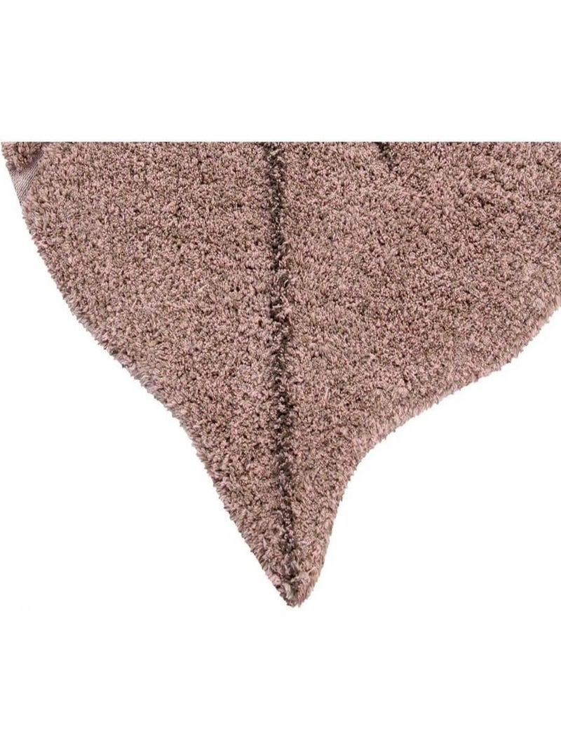 Tapis en forme de feuille pour salon Monstera Lorena Canals Noir Rose - Kiabi