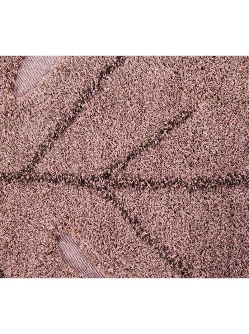 Tapis en forme de feuille pour salon Monstera Lorena Canals Noir Rose - Kiabi