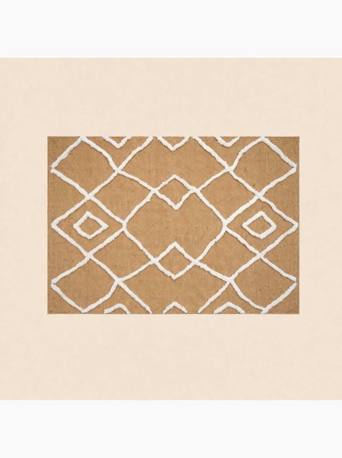 Tapis en jute à motifs géométriques 120x170cm - Kiabi