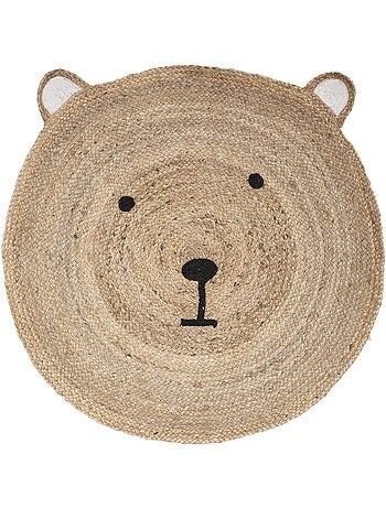 Tapis en jute à tête d'ourson
