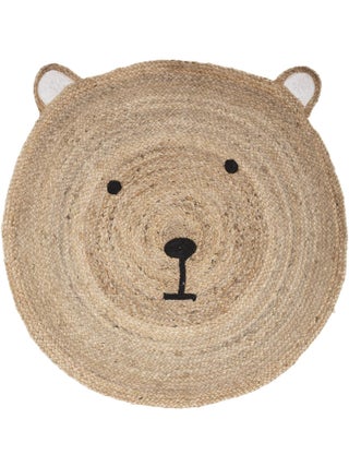 Tapis en jute à tête d'ourson