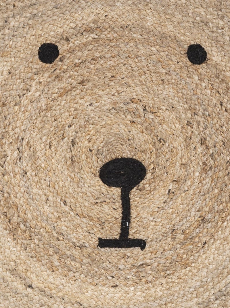 Tapis en jute à tête d'ourson Beige clair - Kiabi