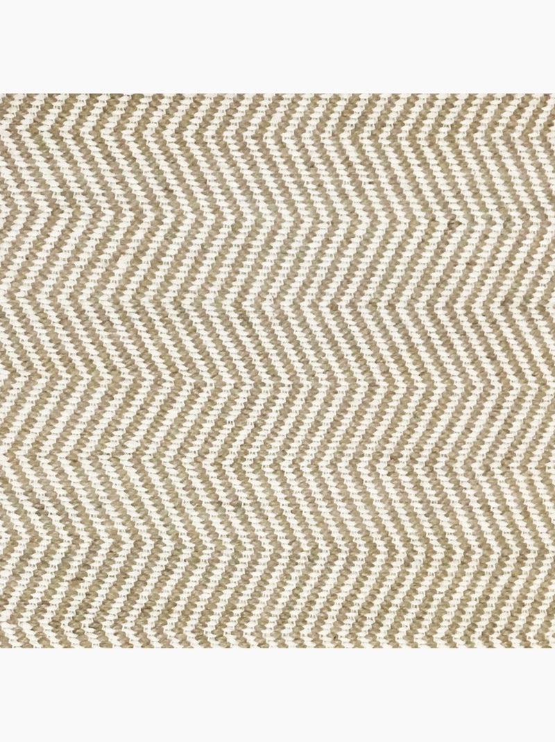 Tapis en jute chevron clair à franges rectangulaire 60 x 90 cm – Future Home Beige naturel - Kiabi