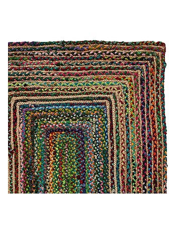Tapis en jute et tissu recyclé MULTICO 'Deko&co'