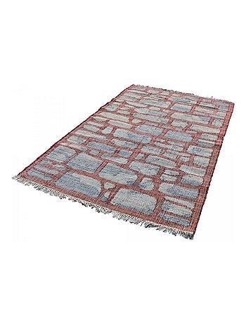 Tapis en jute fait à la main motif géométrique JUTAP
