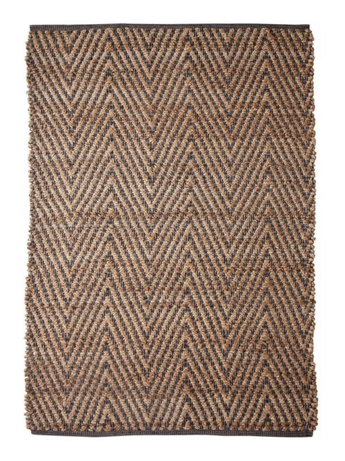 Tapis en jute fait à la main motif simple JUVRON - Kiabi