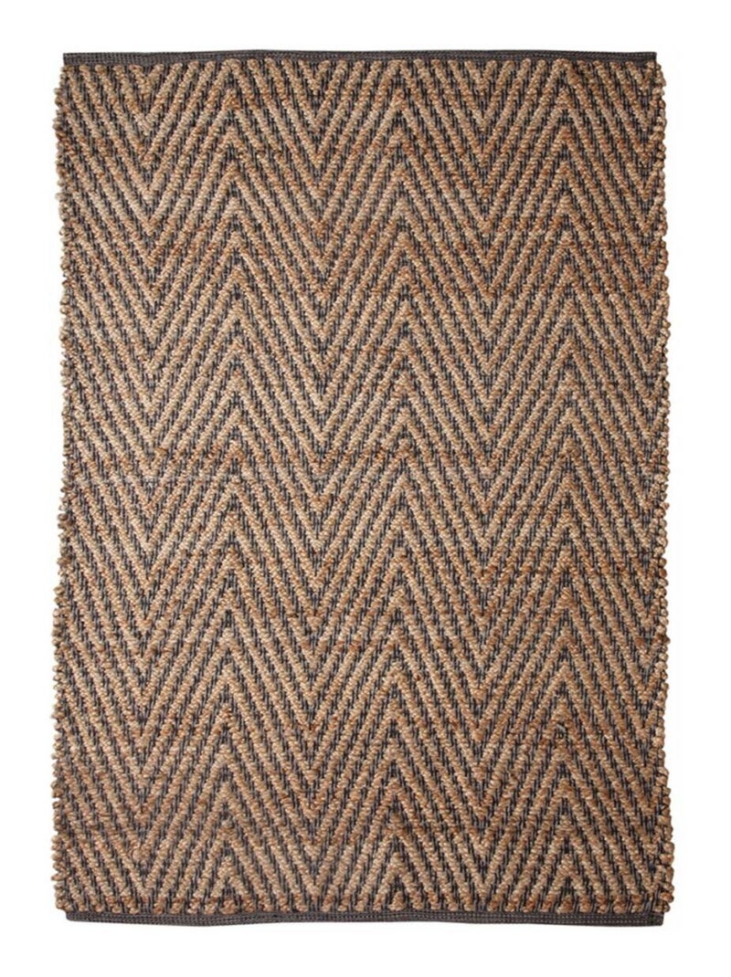 Tapis en jute fait à la main motif simple JUVRON Ecru - Kiabi