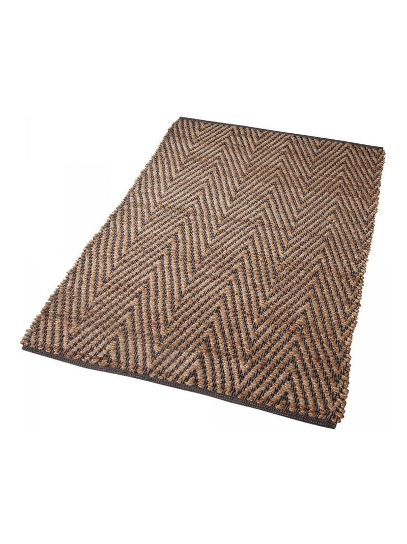 Tapis en jute fait à la main motif simple JUVRON Ecru - Kiabi