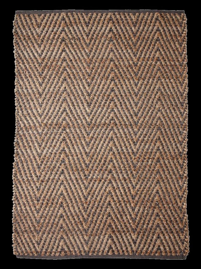 Tapis en jute fait à la main motif simple JUVRON Ecru - Kiabi
