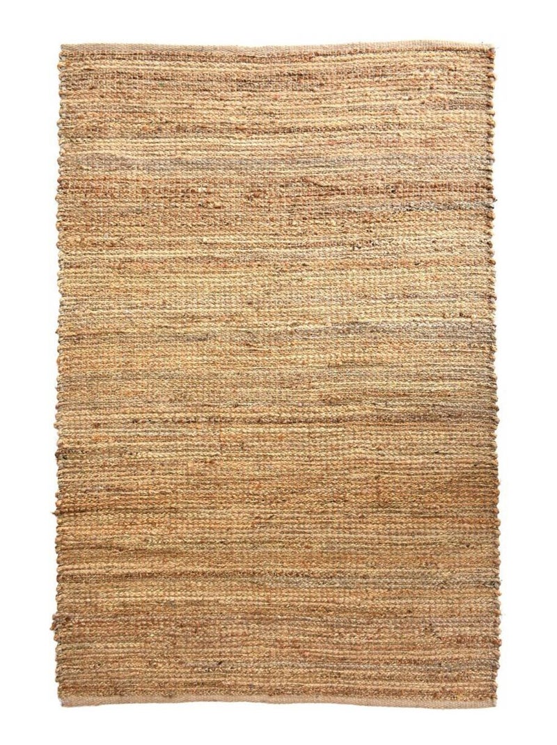 Tapis en jute fait à la main motif uni NATURE 1 Beige - Kiabi