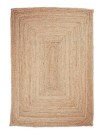 Tapis en jute fait à la main motif uni NATURE