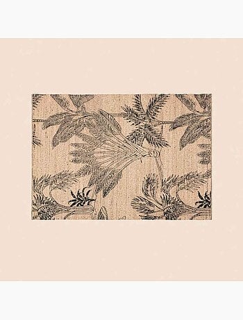Tapis en jute imprimé jungle 120x170cm