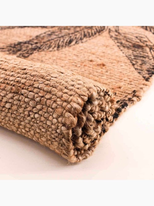 Tapis en jute imprimé jungle 120x170cm - Kiabi