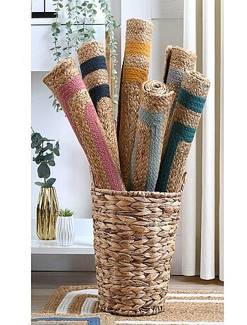 Tapis en jute modèle berry