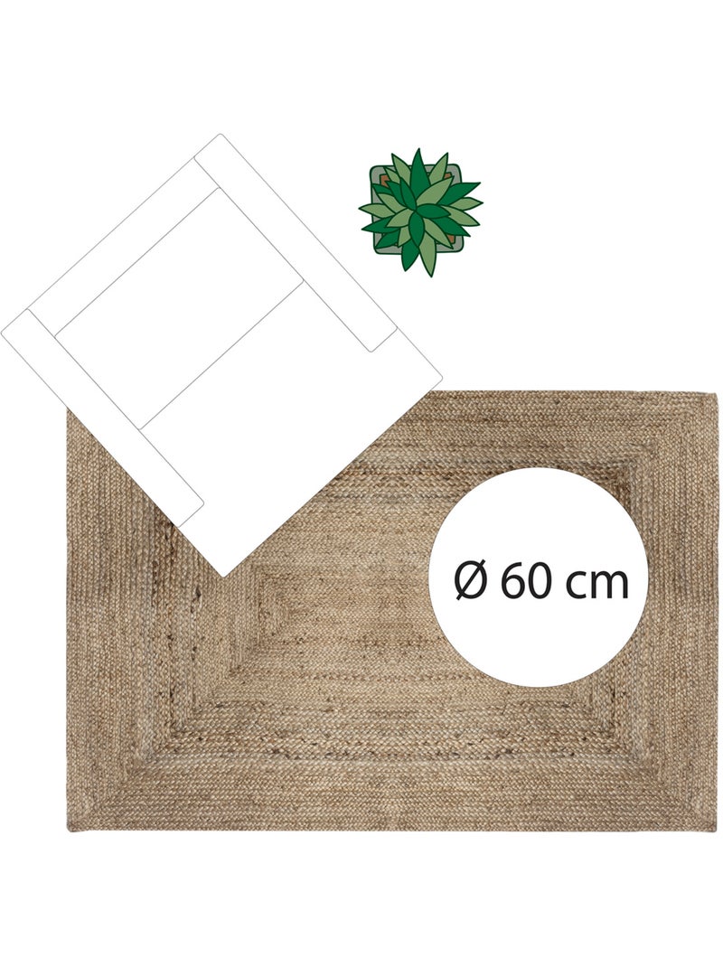 Tapis en jute natura Lin - Kiabi