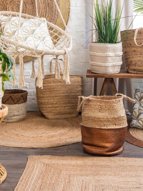 Tapis en jute naturel 'Deko&co' - Kiabi