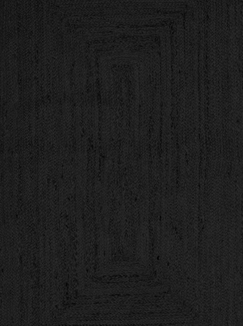 Tapis en jute NOIR 'Deko&co' - Kiabi