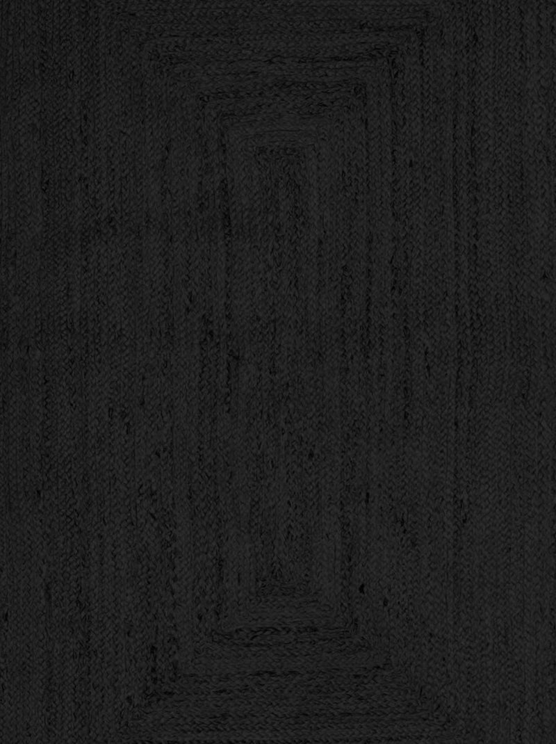 Tapis en jute NOIR 'Deko&co' Noir - Kiabi