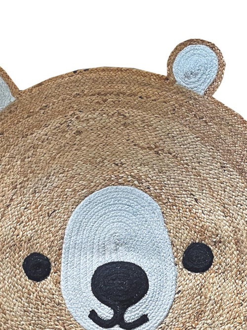 Tapis en jute Ourson 'Deko&co' - Kiabi