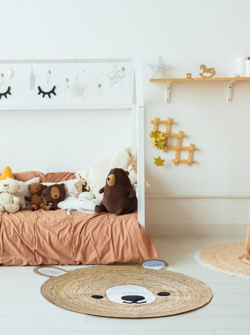 Tapis en jute Ourson 'Deko&co' - Kiabi